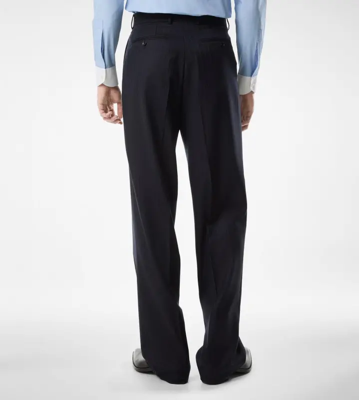 SUBTLE PINSTRIPE DOUBLE PLEAT PANT NAVY online